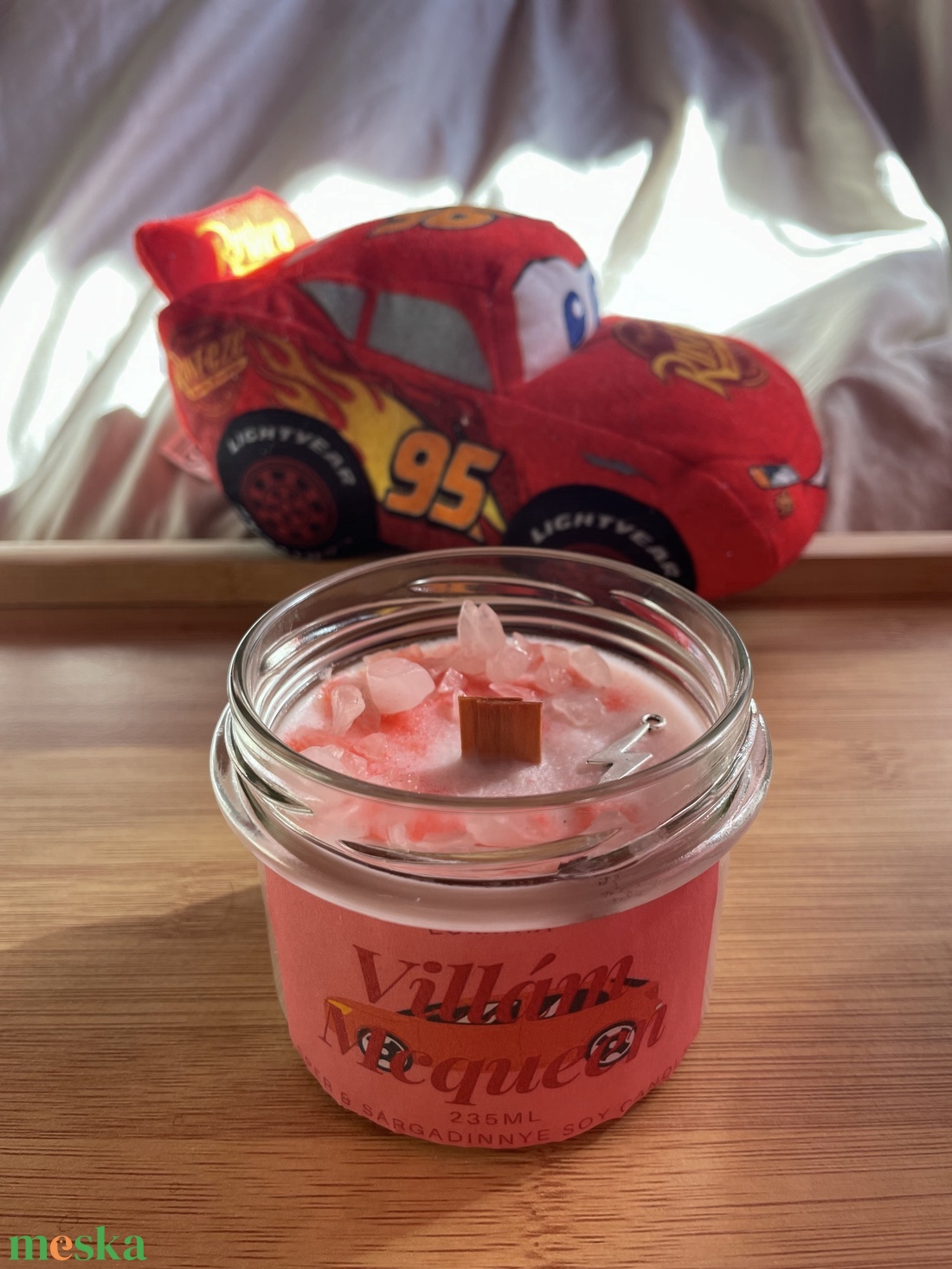 VillámMcQueen és Sally  - karácsony - karácsonyi lakásdekoráció - karácsonyi illatgyertya, mécses - Meska.hu