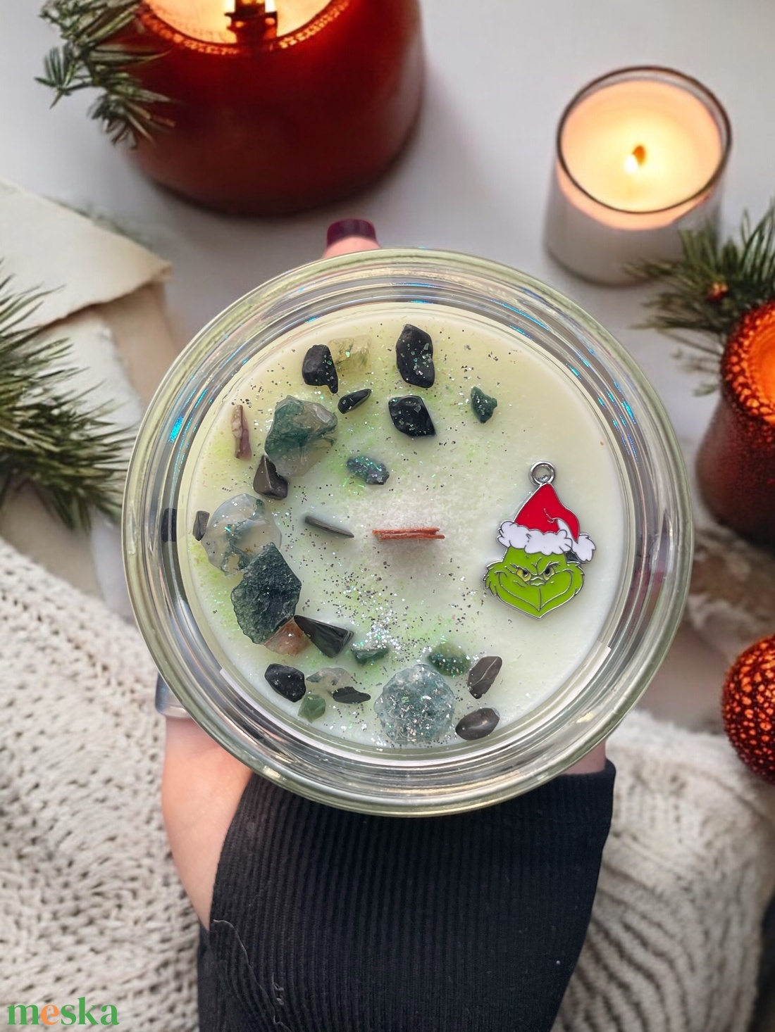 Happy Grinchmas  - karácsony - adventi díszek - adventi gyertyadíszek és koszorúdíszek - Meska.hu Happy Grinchmas  - karácsony - adventi díszek - adventi gyertyadíszek és koszorúdíszek - Meska.hu