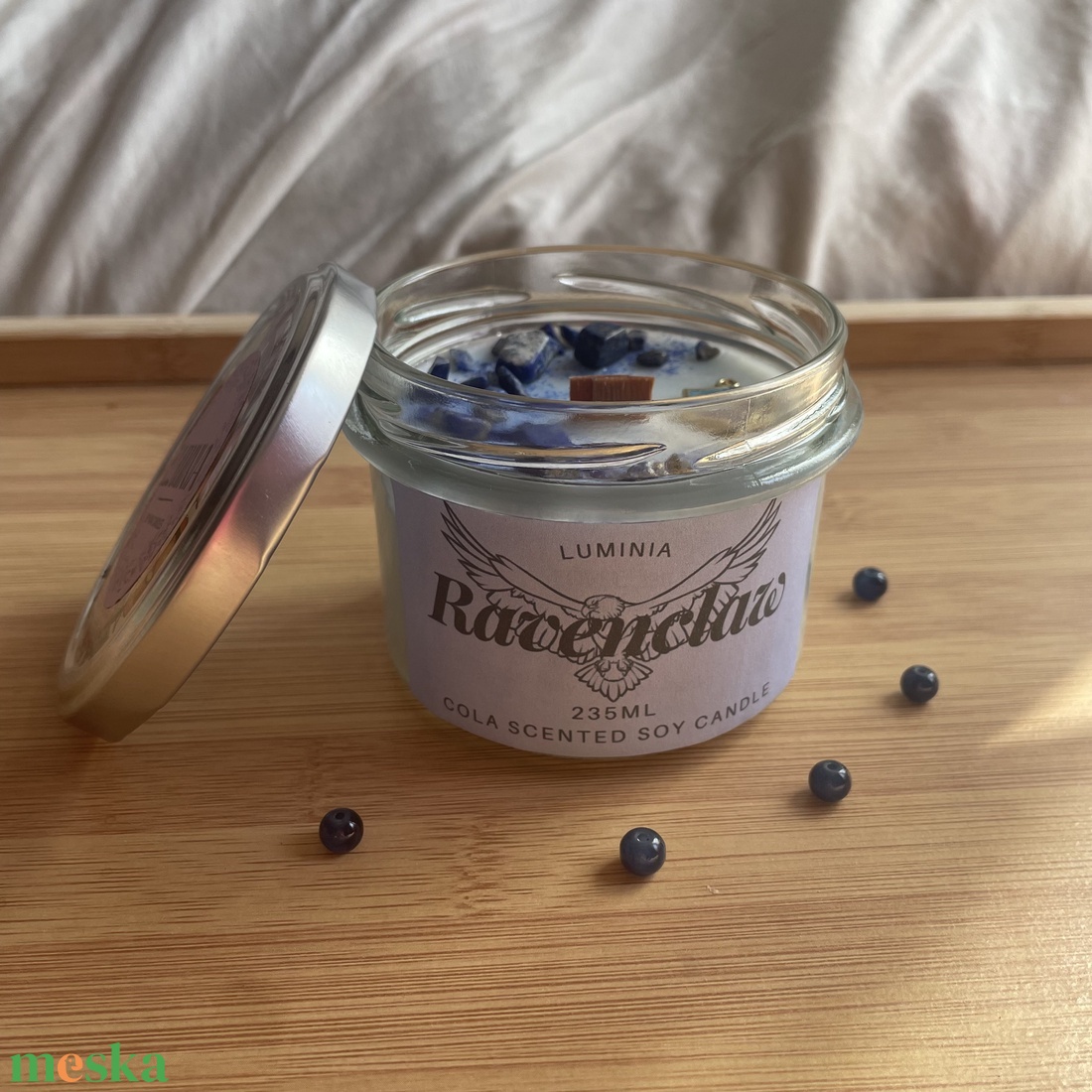 Ravenclaw gyertya - karácsony - karácsonyi lakásdekoráció - karácsonyi illatgyertya, mécses - Meska.hu