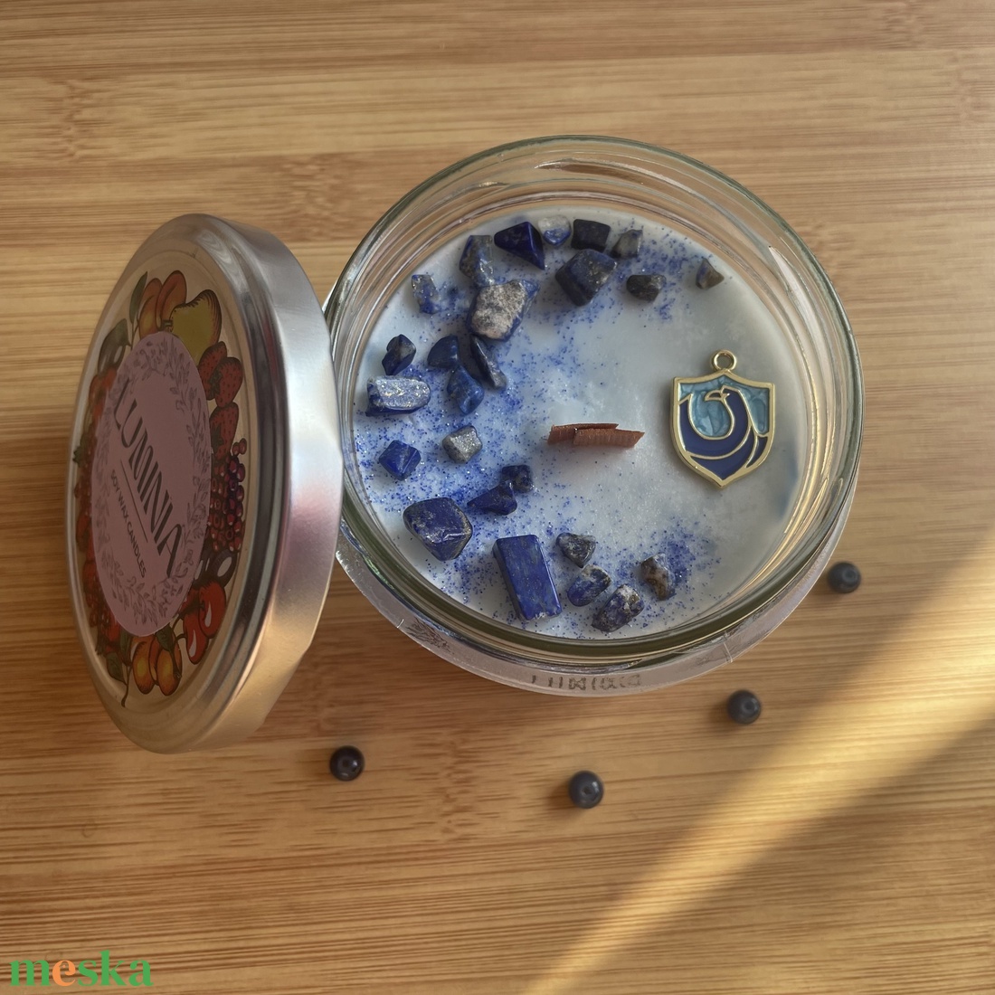 Ravenclaw gyertya - karácsony - karácsonyi lakásdekoráció - karácsonyi illatgyertya, mécses - Meska.hu