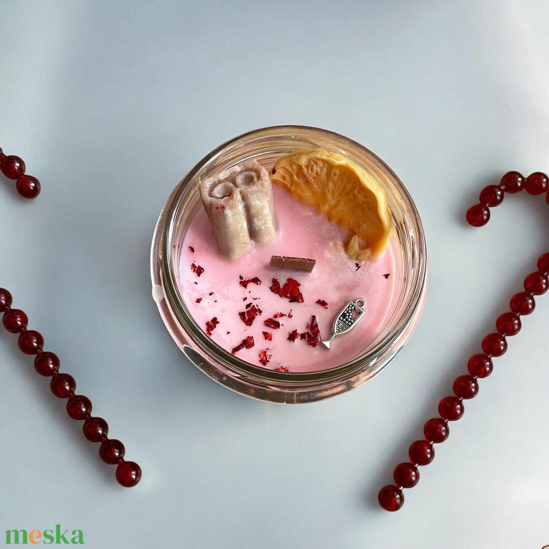 Forralt bor gyertya - karácsony - karácsonyi lakásdekoráció - karácsonyi illatgyertya, mécses - Meska.hu