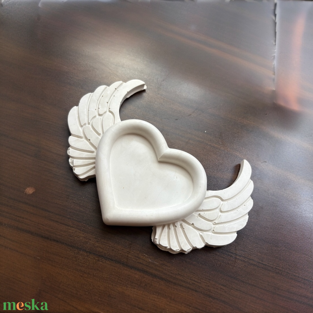 Szíves kerámia tál  - otthon & életmód - papír, írószer - pecsétek - szappan- és kerámiapecsét - Meska.hu