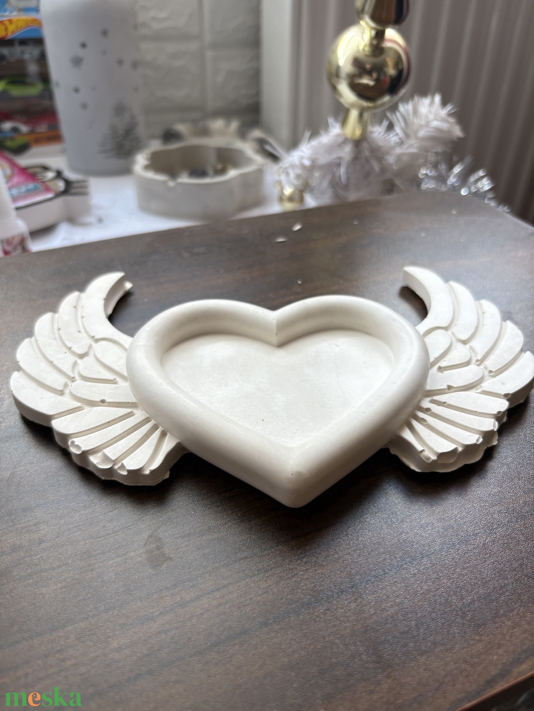 Szíves kerámia tál  - otthon & életmód - papír, írószer - pecsétek - szappan- és kerámiapecsét - Meska.hu