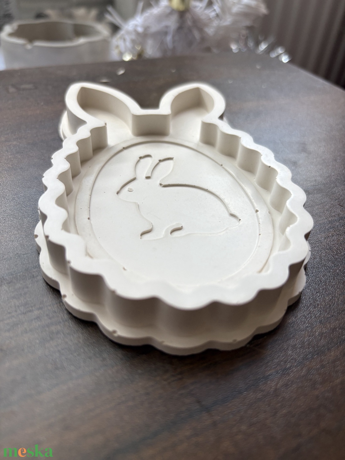 Nyuszis tál  - kellékek & szerszámok - díszíthető tárgyak - kerámia - Meska.hu