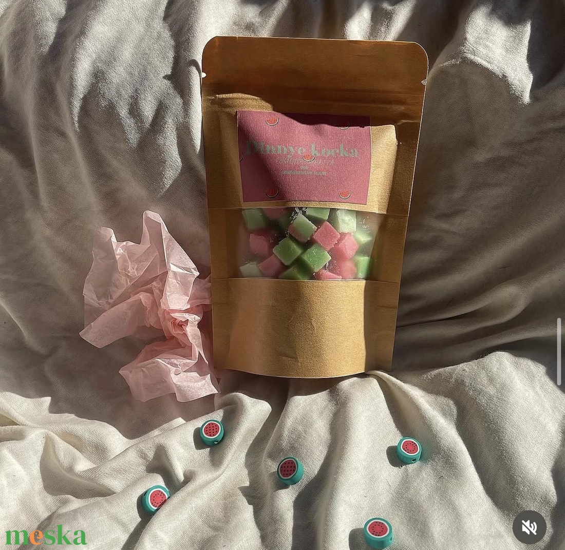 Dinnye kocka  - otthon & életmód - gyertya, illat, aroma - illatviasz - Meska.hu