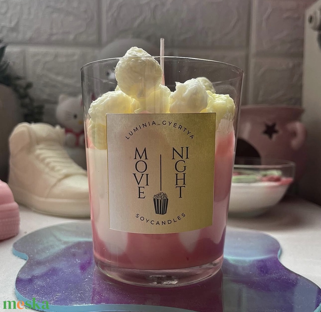 Movie night gyertya  - otthon & életmód - gyertya, illat, aroma - aromalámpa - Meska.hu