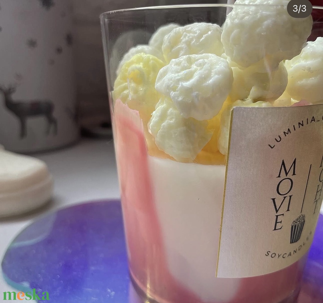 Movie night gyertya  - otthon & életmód - gyertya, illat, aroma - aromalámpa - Meska.hu
