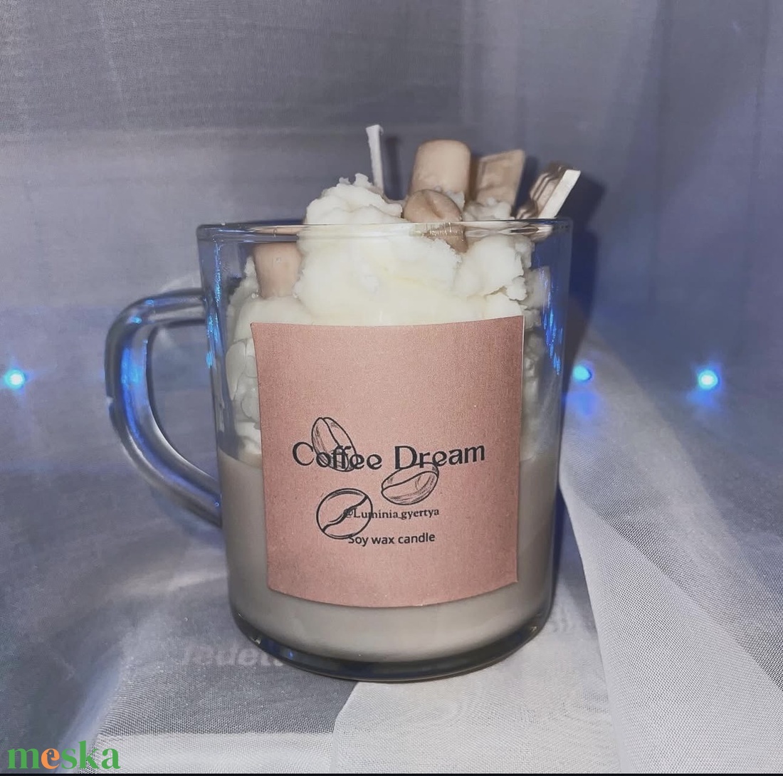 Kávés gyertya  - otthon & életmód - gyertya, illat, aroma - mécses és mécsestartó - Meska.hu