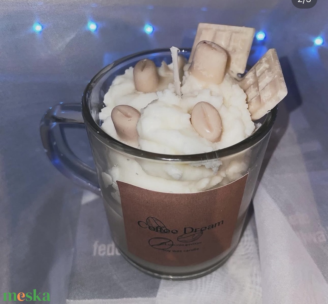 Kávés gyertya  - otthon & életmód - gyertya, illat, aroma - mécses és mécsestartó - Meska.hu