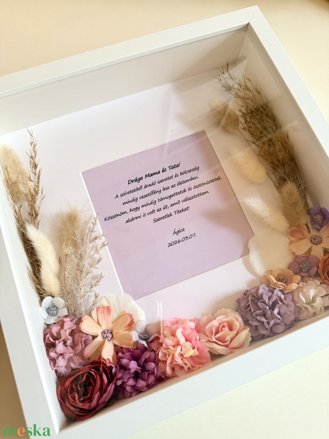 Szülő/nagyszülő köszöntő képkeret - utolsó darab - esküvő - emlék & ajándék - szülőköszöntő ajándék - Meska.hu