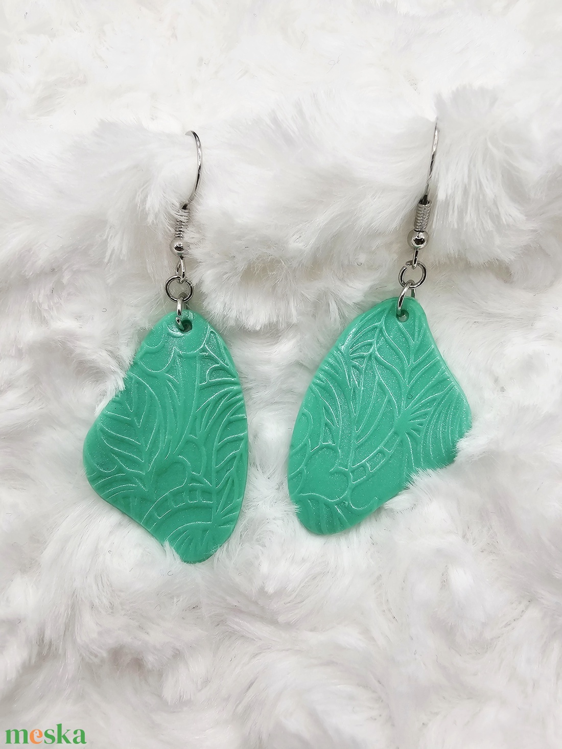 Menta - ékszer - fülbevaló - lógó fülbevaló - Meska.hu