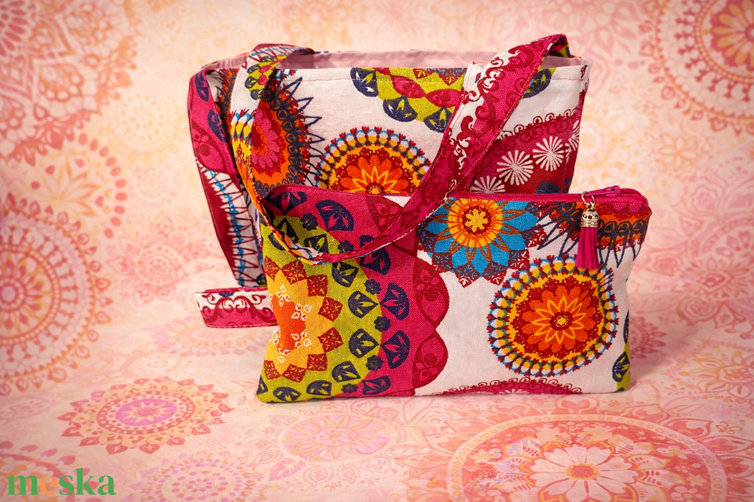 Mandalás vászontáska és neszeszer - táska & tok - bevásárlás & shopper táska - kenyeres zsák - Meska.hu