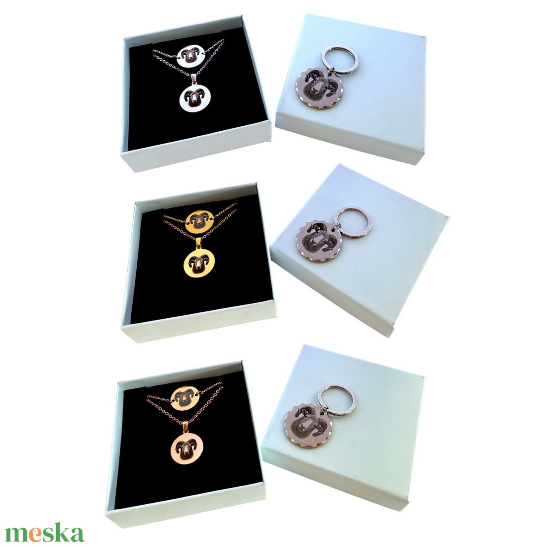 Horoszkópos ajándékcsomag  Luna by You díszdobozos kollekció (karkötő + nyaklánc + kulcstartó) - ékszer - ékszerszett - Meska.hu