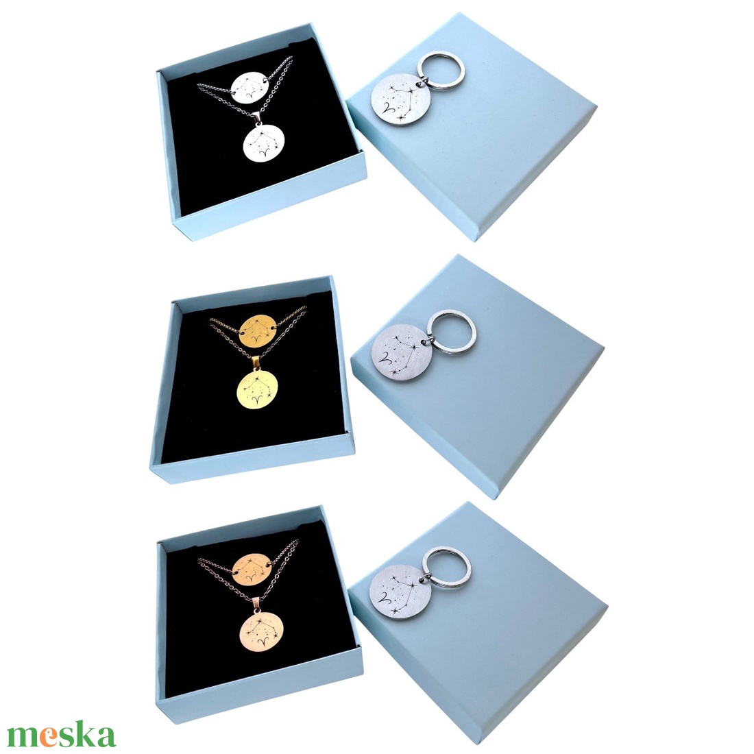Horoszkópos ajándékcsomag  Luna by You díszdobozos kollekció (karkötő + nyaklánc + kulcstartó) - ékszer - ékszerszett - Meska.hu