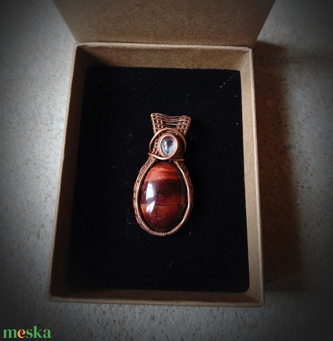 Macskaszem medál - ékszer - nyaklánc - medálos nyaklánc - Meska.hu