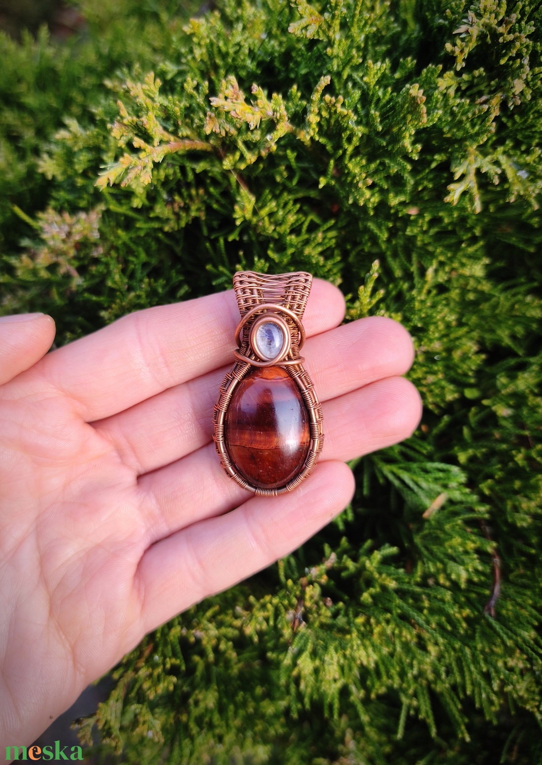 Macskaszem medál - ékszer - nyaklánc - medálos nyaklánc - Meska.hu