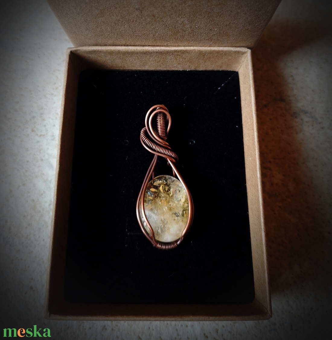 Citrin medál - ékszer - nyaklánc - medálos nyaklánc - Meska.hu