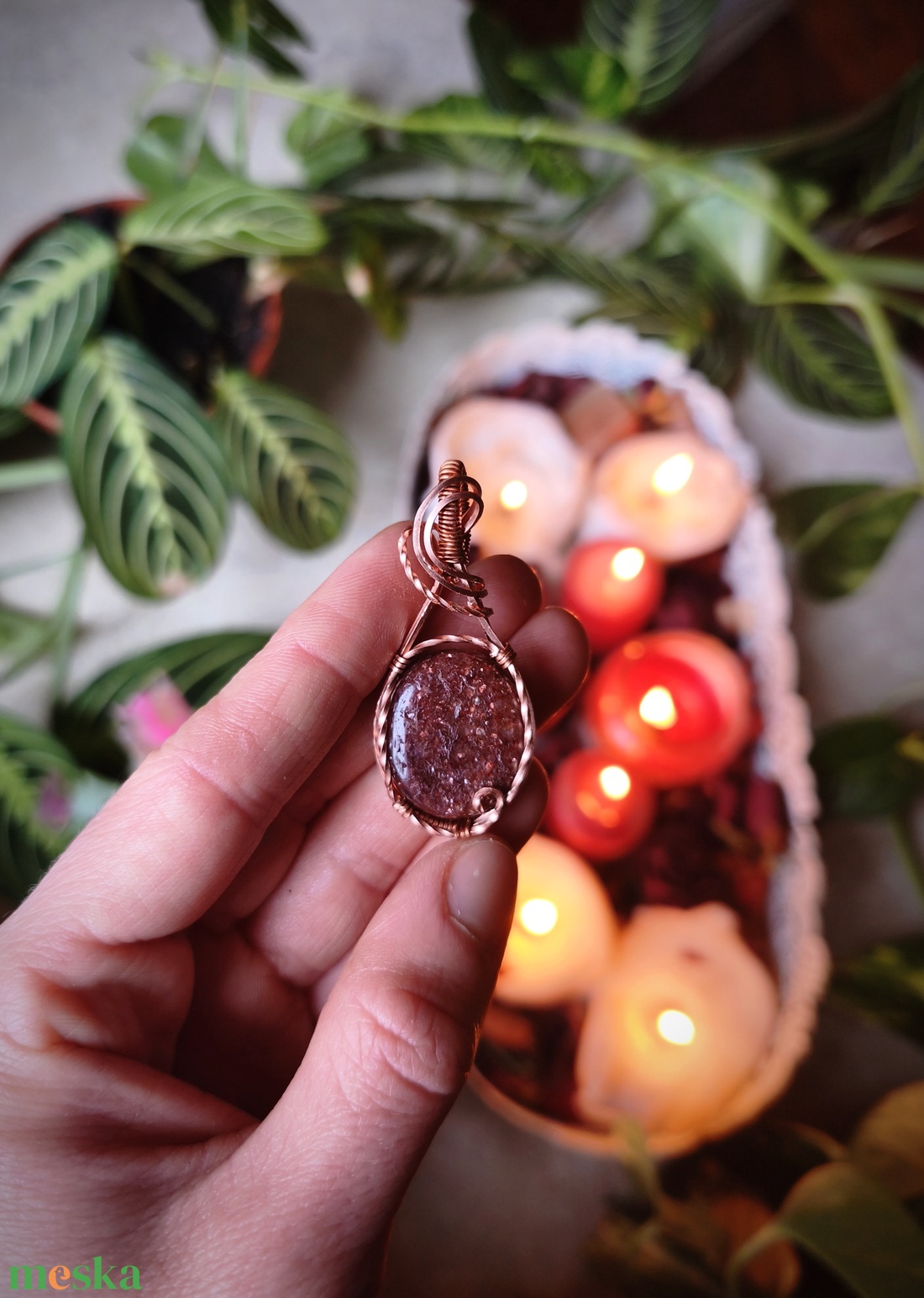 Muszkovit medál - ékszer - nyaklánc - medálos nyaklánc - Meska.hu