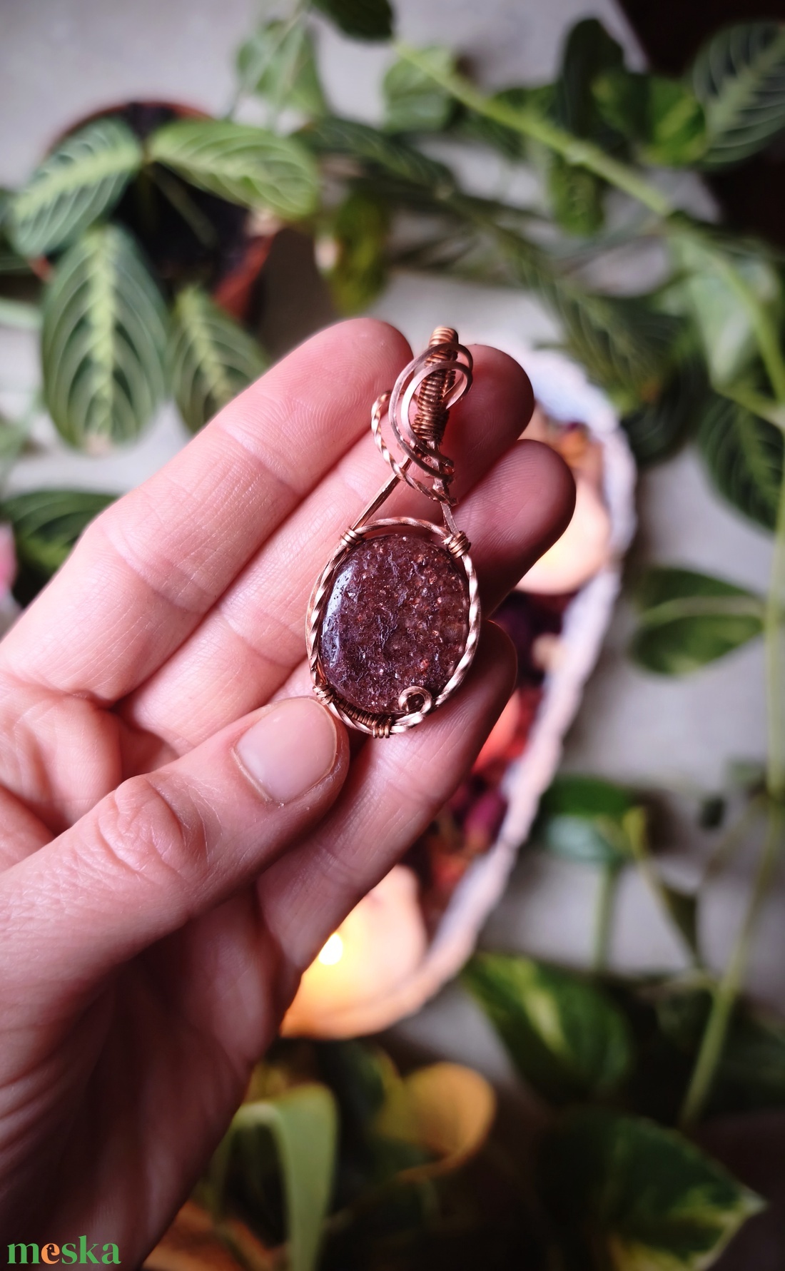 Muszkovit medál - ékszer - nyaklánc - medálos nyaklánc - Meska.hu