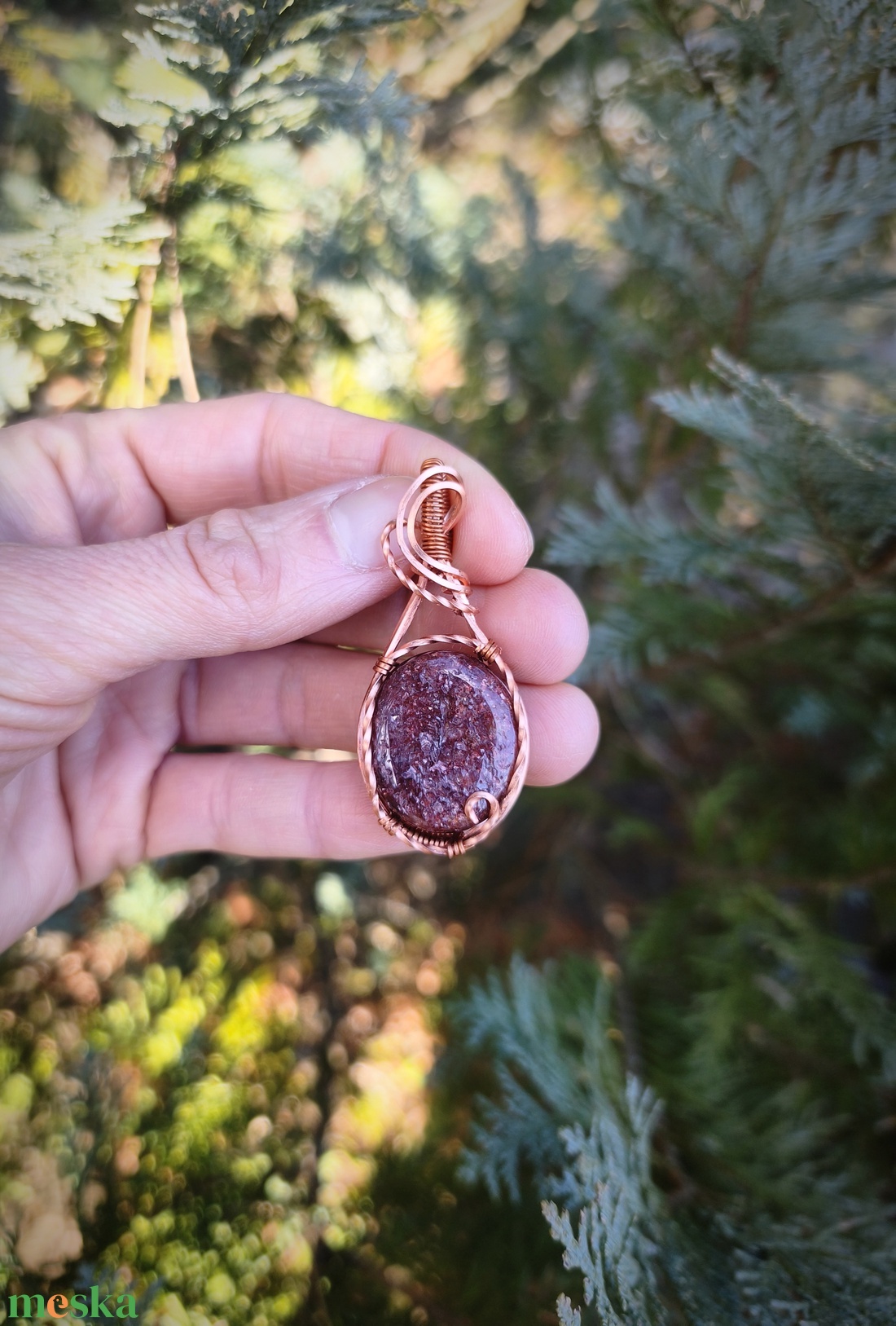 Muszkovit medál - ékszer - nyaklánc - medálos nyaklánc - Meska.hu