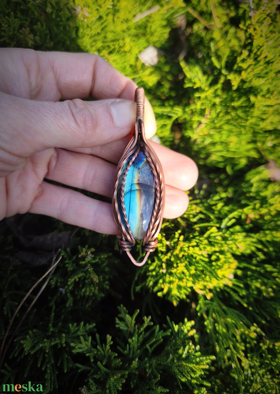 Labradorit medál - ékszer - nyaklánc - medálos nyaklánc - Meska.hu