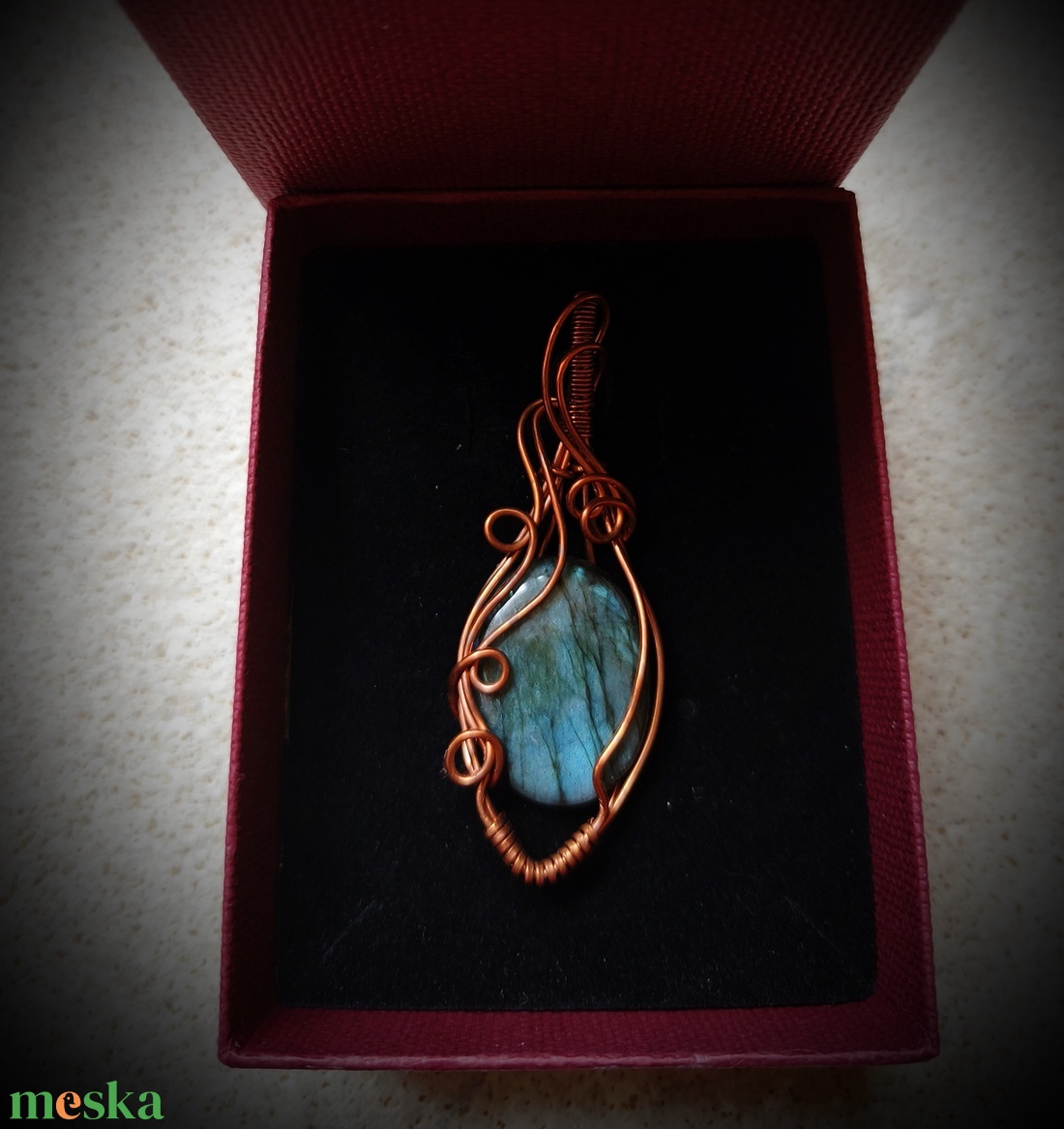 Labradorit medál - ékszer - nyaklánc - medálos nyaklánc - Meska.hu