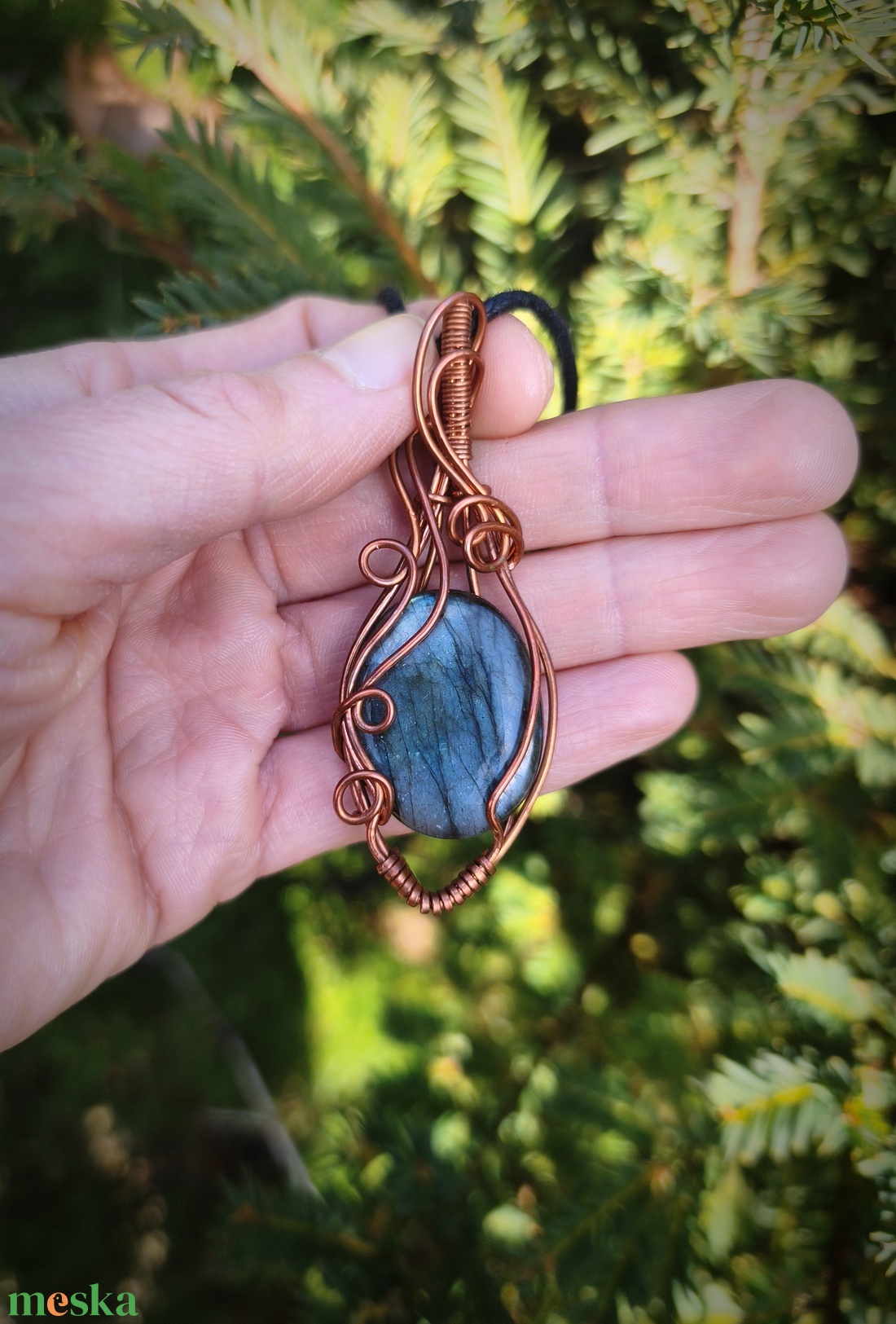 Labradorit medál - ékszer - nyaklánc - medálos nyaklánc - Meska.hu