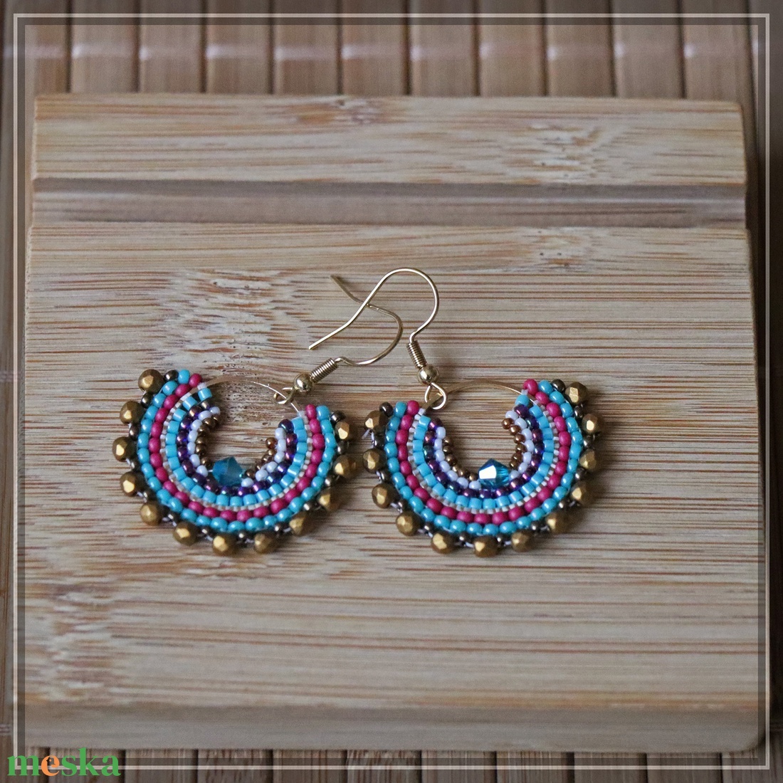 Boho fülbevaló - ékszer - fülbevaló - lógó fülbevaló - Meska.hu