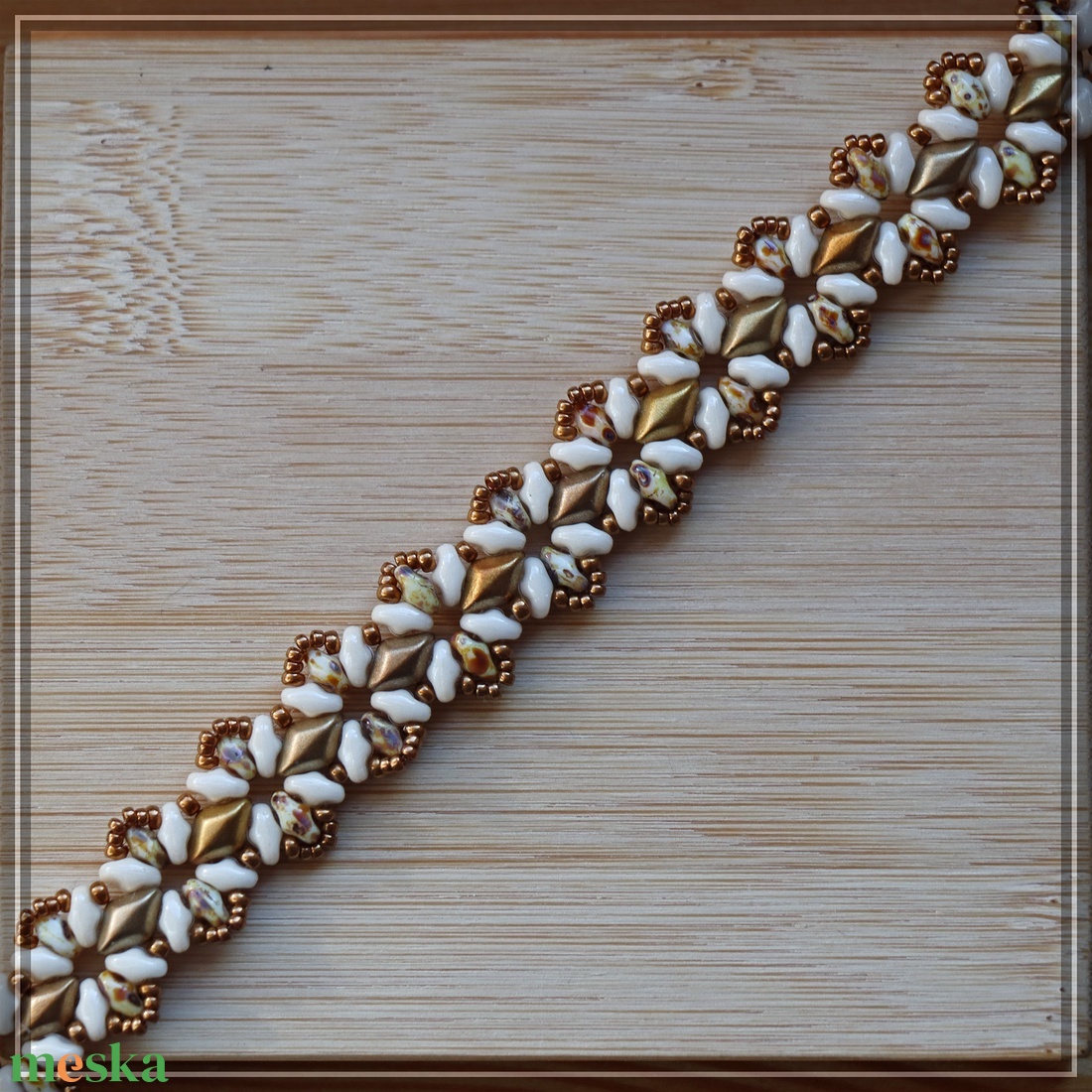 White gold karkötő - ékszer - karkötő - gyöngyös karkötő - Meska.hu White gold karkötő - ékszer - karkötő - gyöngyös karkötő - Meska.hu