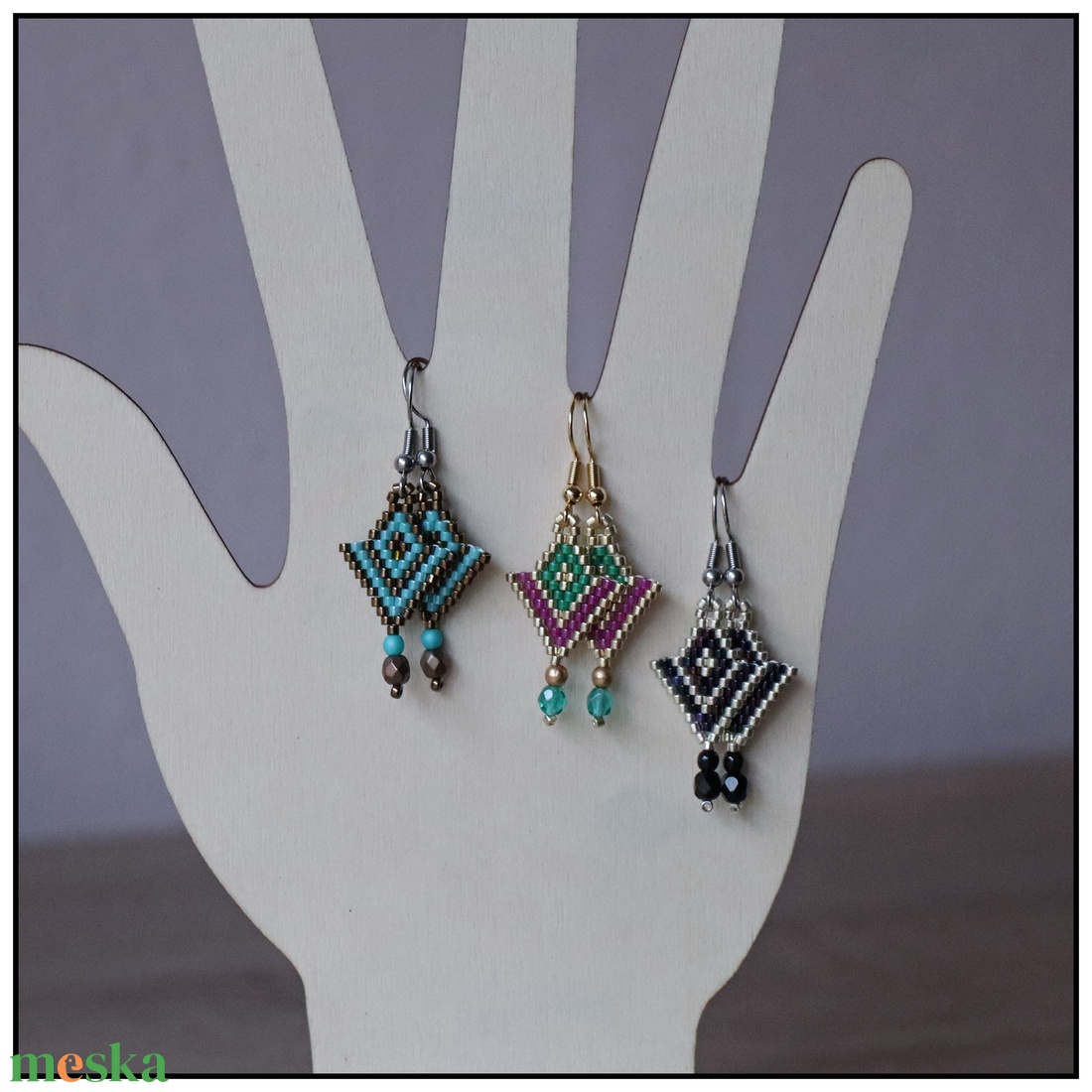 Írisz fülbevaló - ékszer - fülbevaló - lógó fülbevaló - Meska.hu