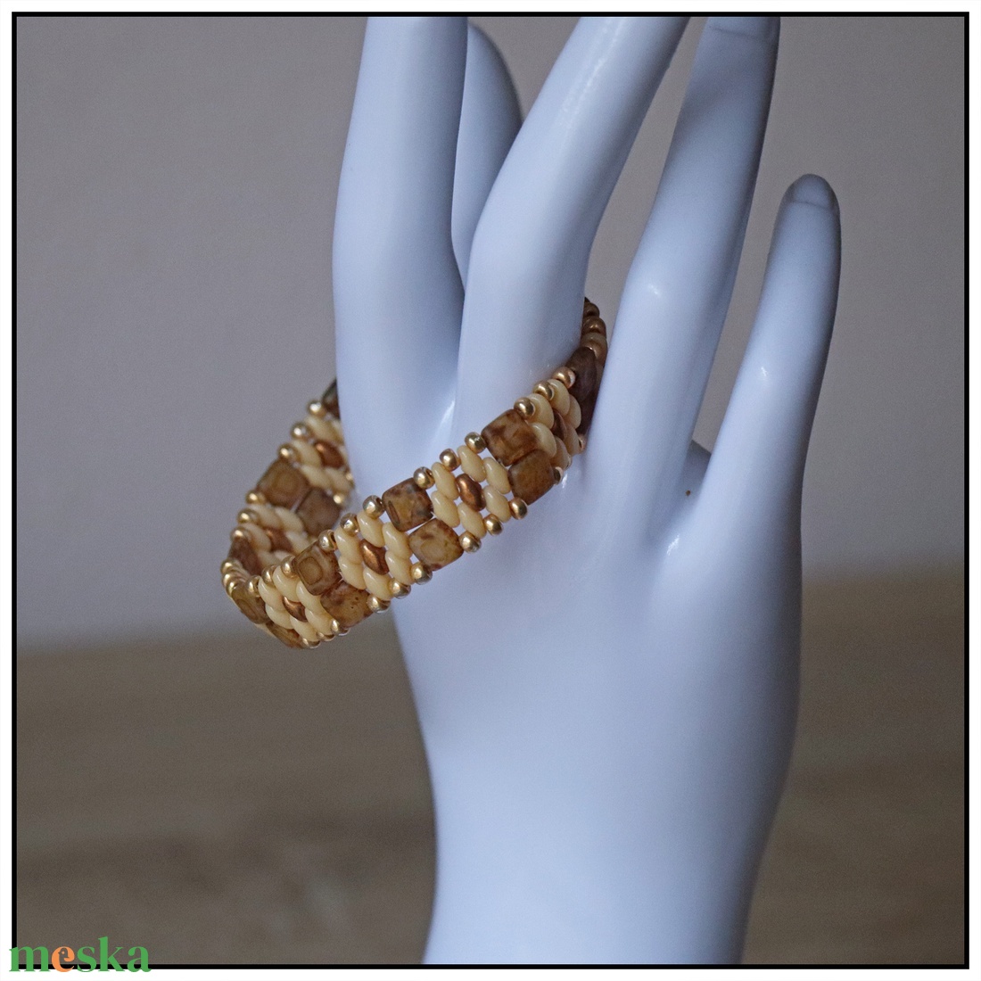 Melange karkötő - ékszer - karkötő - gyöngyös karkötő - Meska.hu