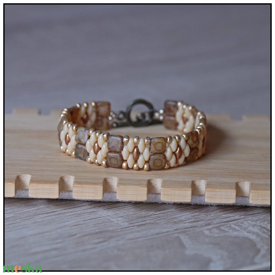 Melange karkötő - ékszer - karkötő - gyöngyös karkötő - Meska.hu