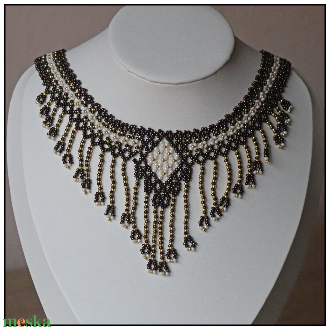 Kleopátra nyaklánc - ékszer - nyaklánc - gyöngyös nyaklánc - Meska.hu