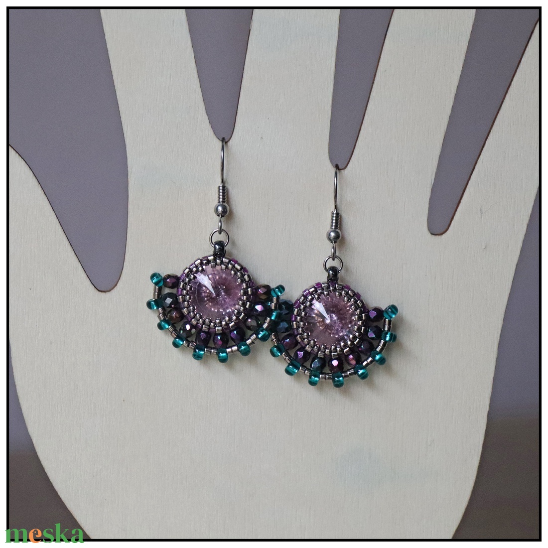 Swarovski fülbevaló - ékszer - fülbevaló - lógó fülbevaló - Meska.hu