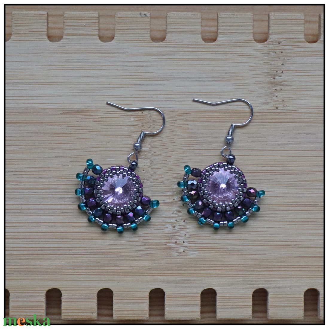 Swarovski fülbevaló - ékszer - fülbevaló - lógó fülbevaló - Meska.hu