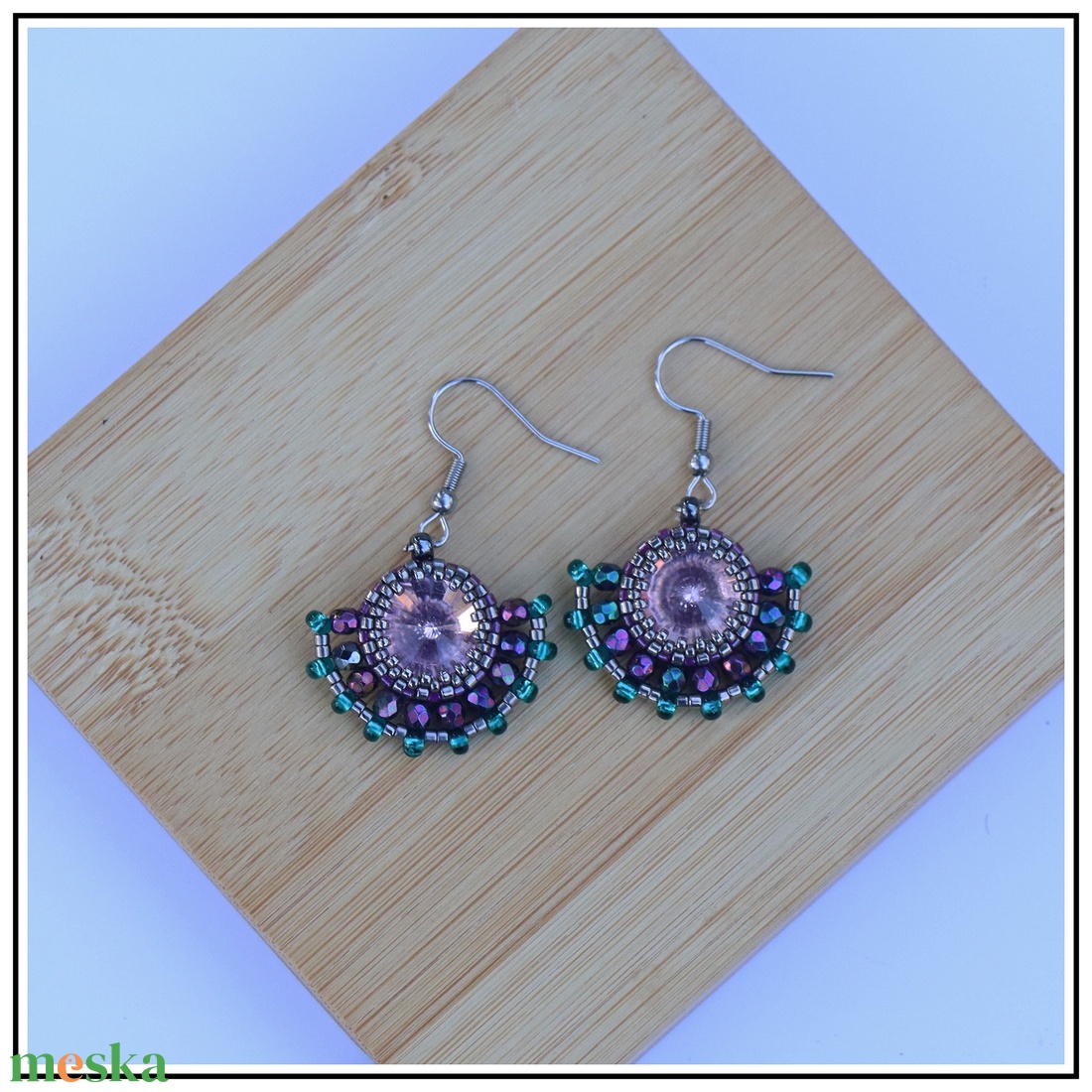 Swarovski fülbevaló - ékszer - fülbevaló - lógó fülbevaló - Meska.hu
