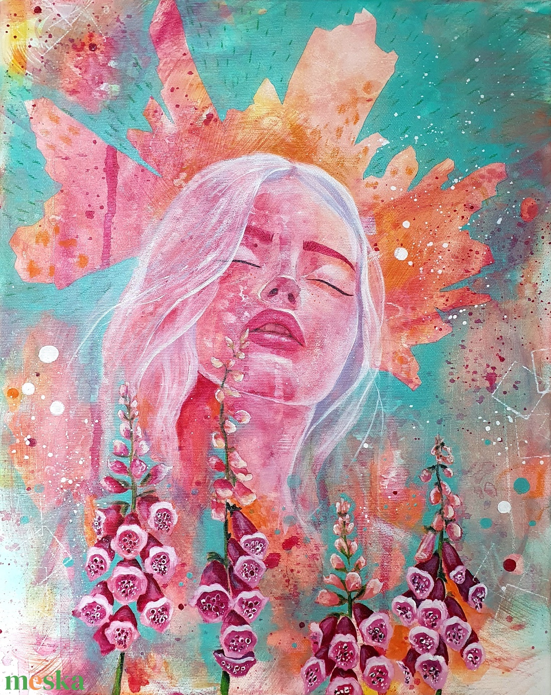 Toxic Positivity - művészet - festmény - festmény vegyes technika - Meska.hu