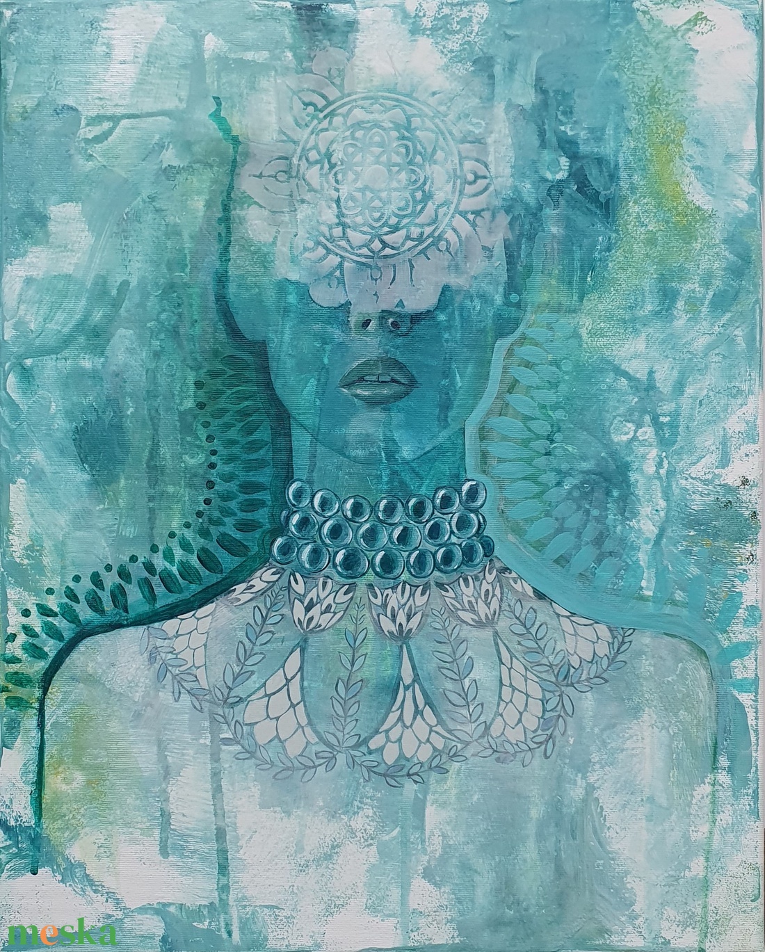 Kapcsolódás_1 - művészet - festmény - festmény vegyes technika - Meska.hu