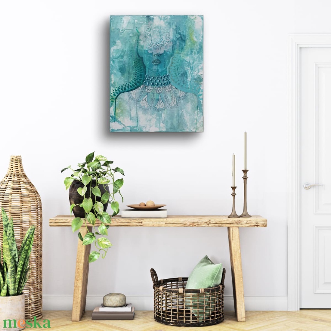 Kapcsolódás_1 - művészet - festmény - festmény vegyes technika - Meska.hu