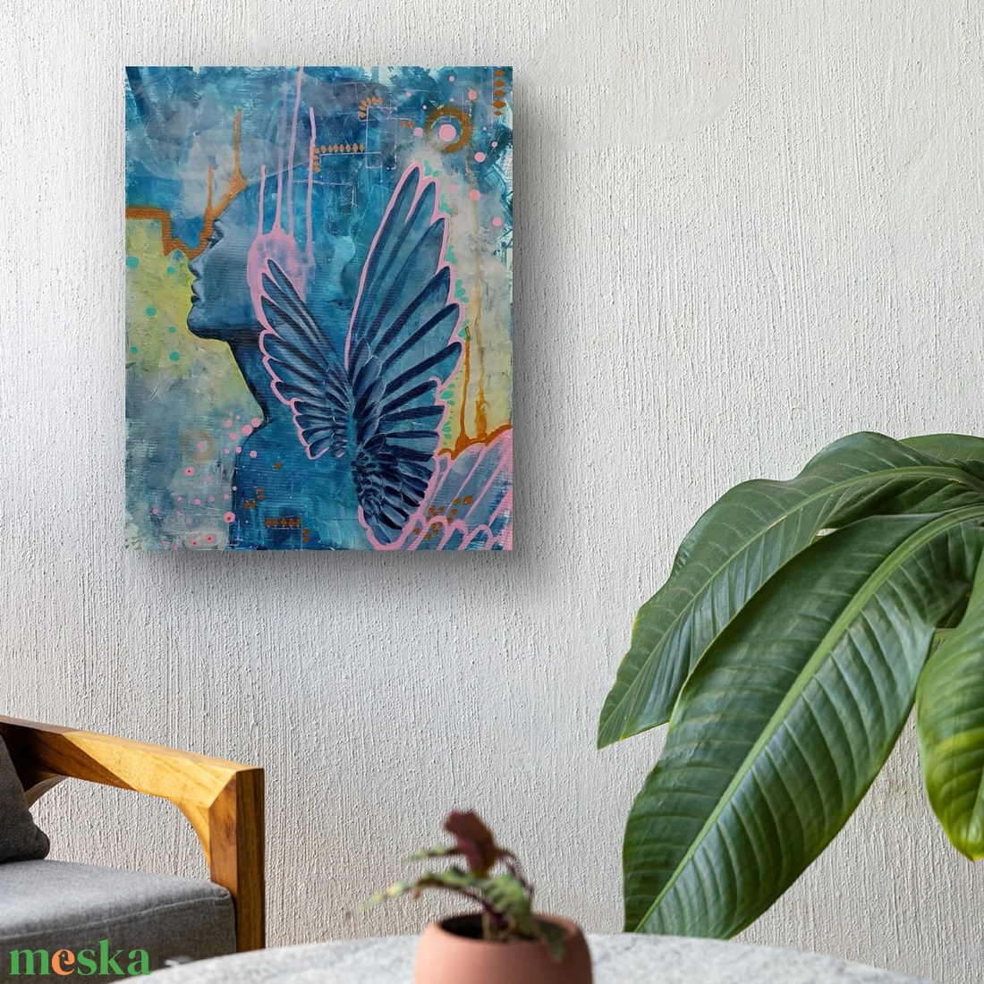 Szárnyak - művészet - festmény - festmény vegyes technika - Meska.hu