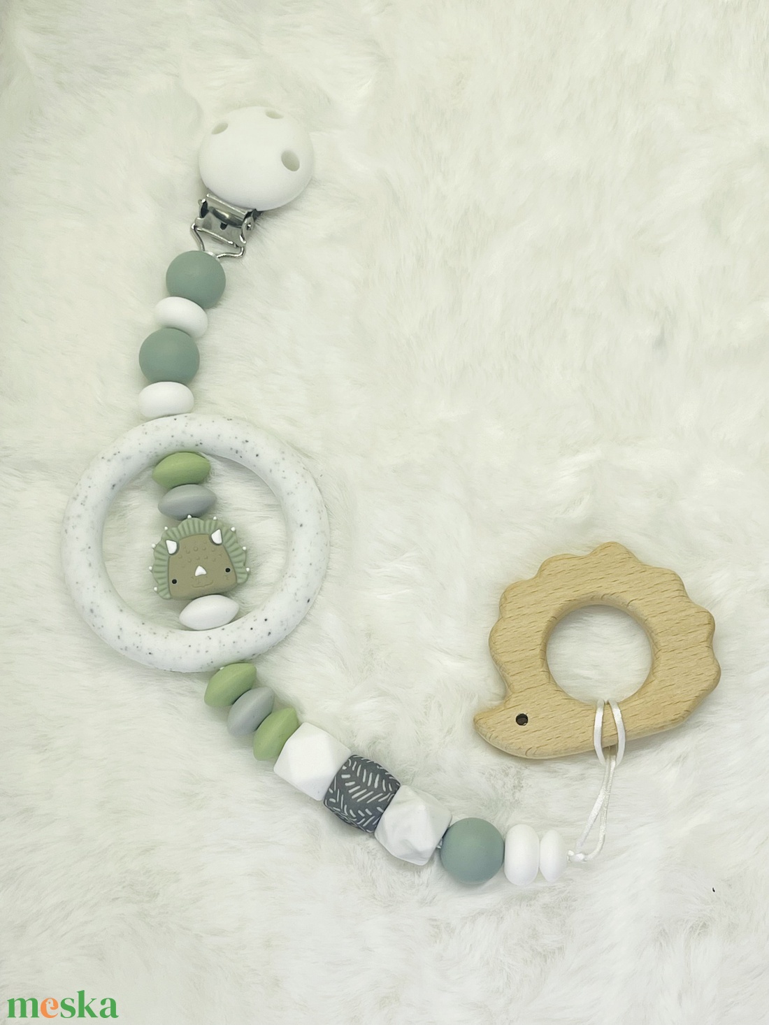 Dínós rágcsalánc - baba - mama - baba játékok - cumilánc - Meska.hu