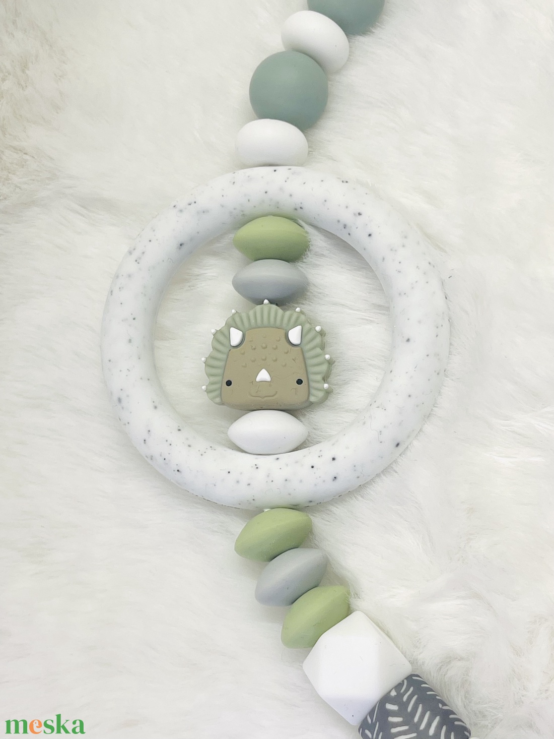 Dínós rágcsalánc - baba - mama - baba játékok - cumilánc - Meska.hu