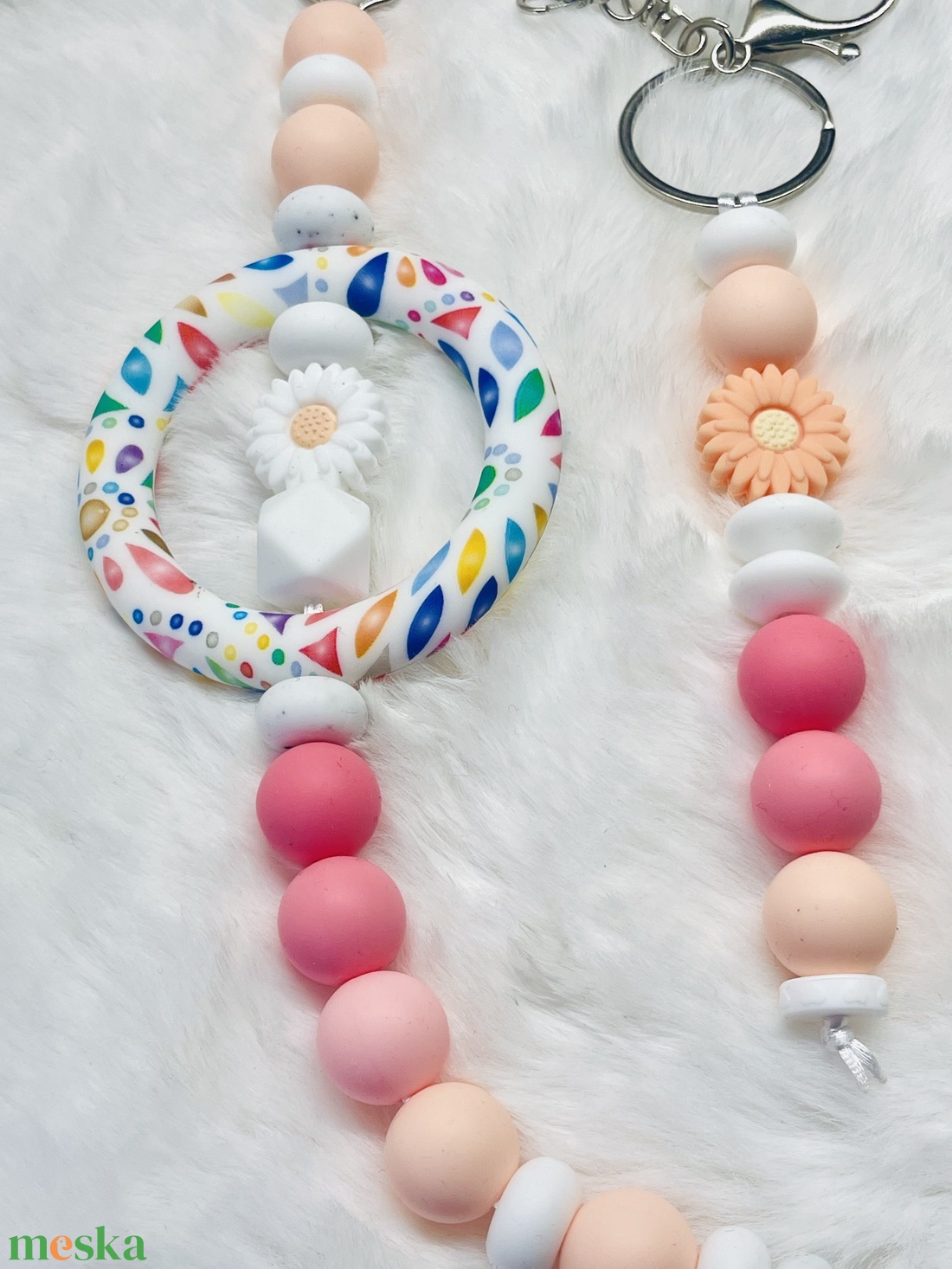 Cumilánc+táskadísz szett - baba - mama - baba játékok - cumilánc - Meska.hu