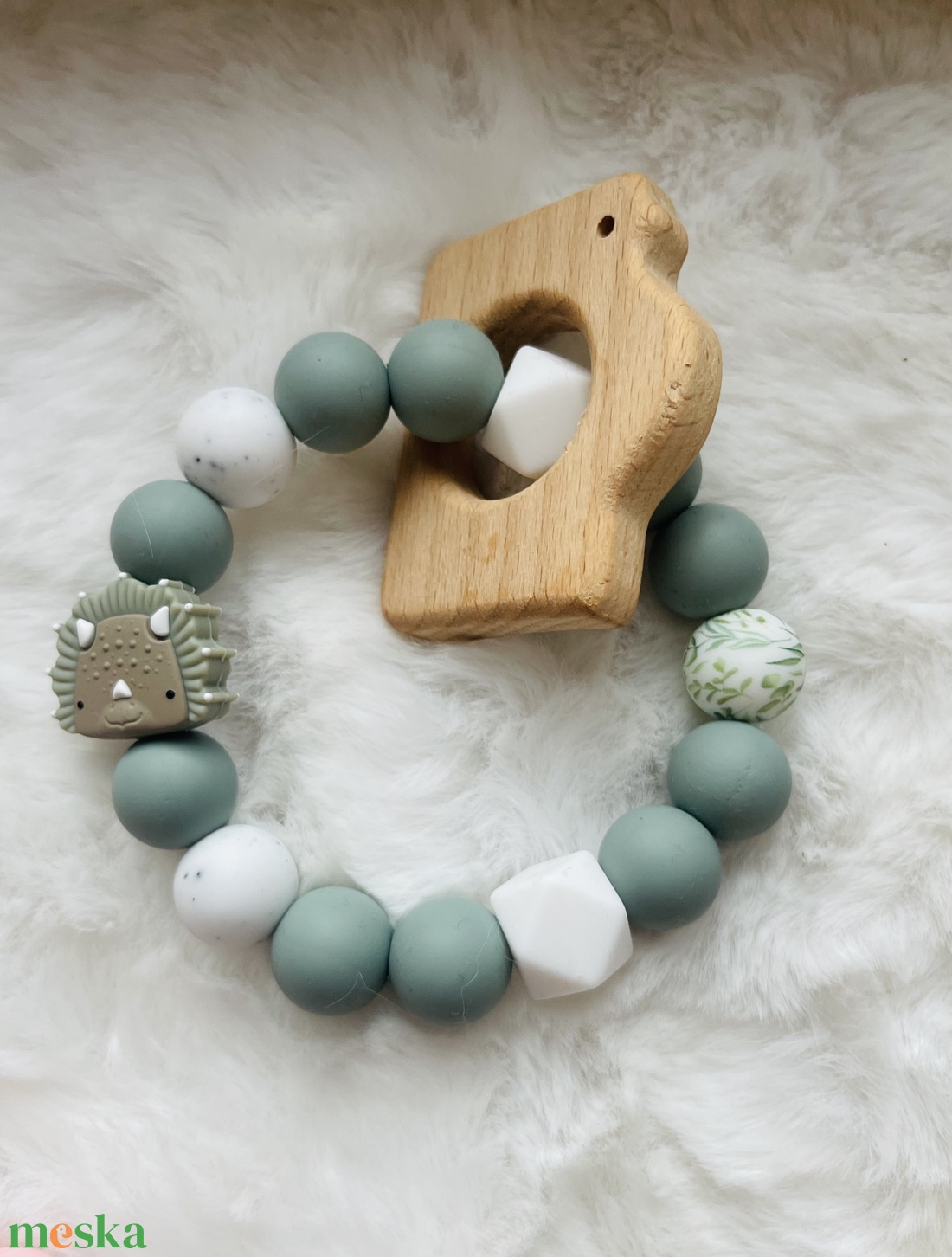 Dínós rágcsa - baba - mama - baba játékok - cumilánc - Meska.hu