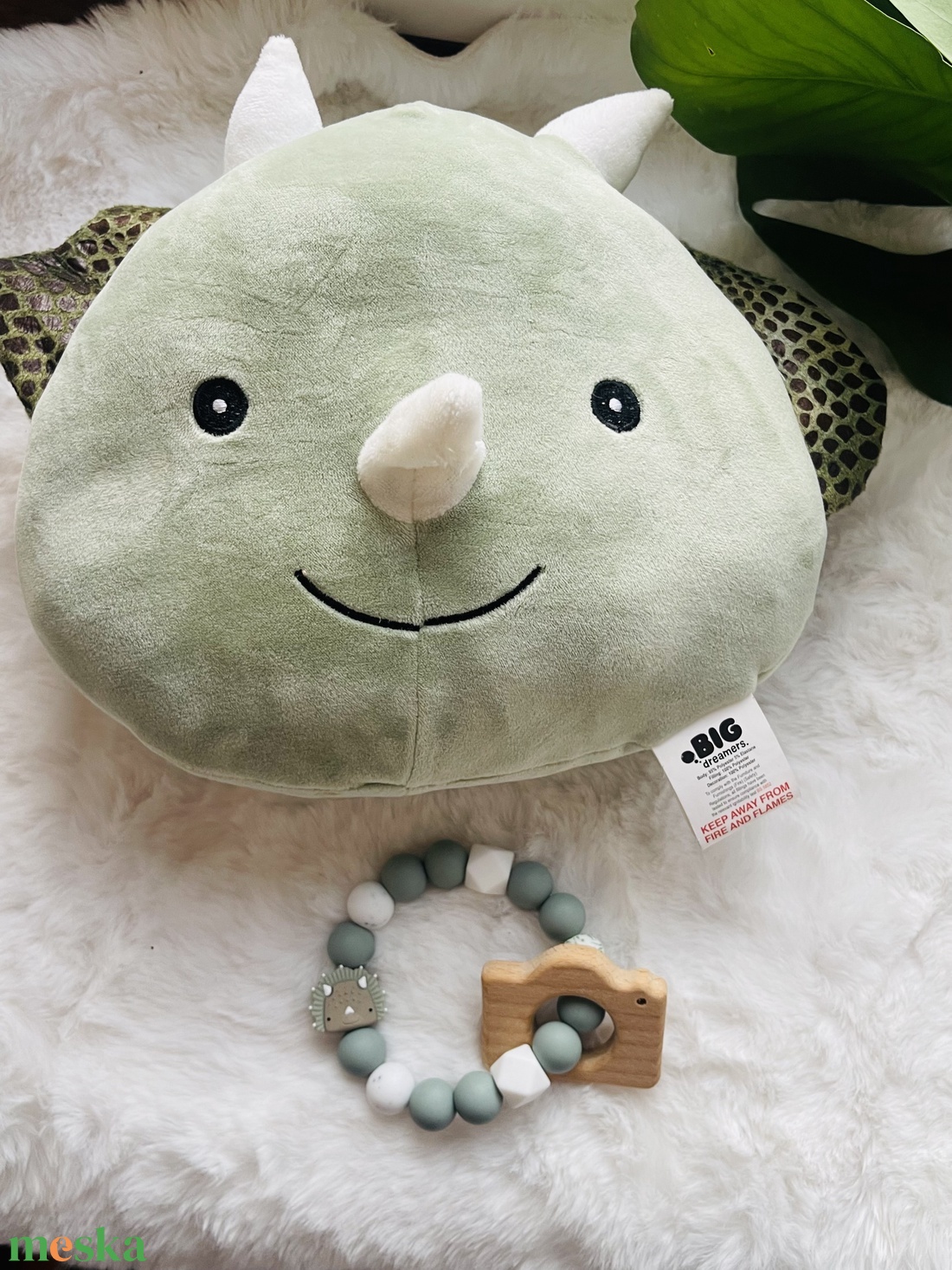 Dínós rágcsa - baba - mama - baba játékok - cumilánc - Meska.hu