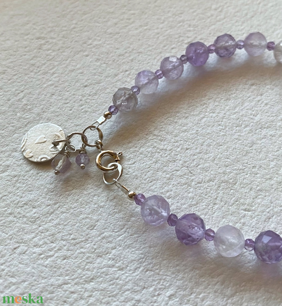 Ametrin karkötő - ékszer - karkötő - gyöngyös karkötő - Meska.hu