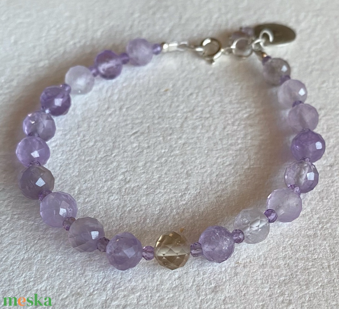 Ametrin karkötő - ékszer - karkötő - gyöngyös karkötő - Meska.hu