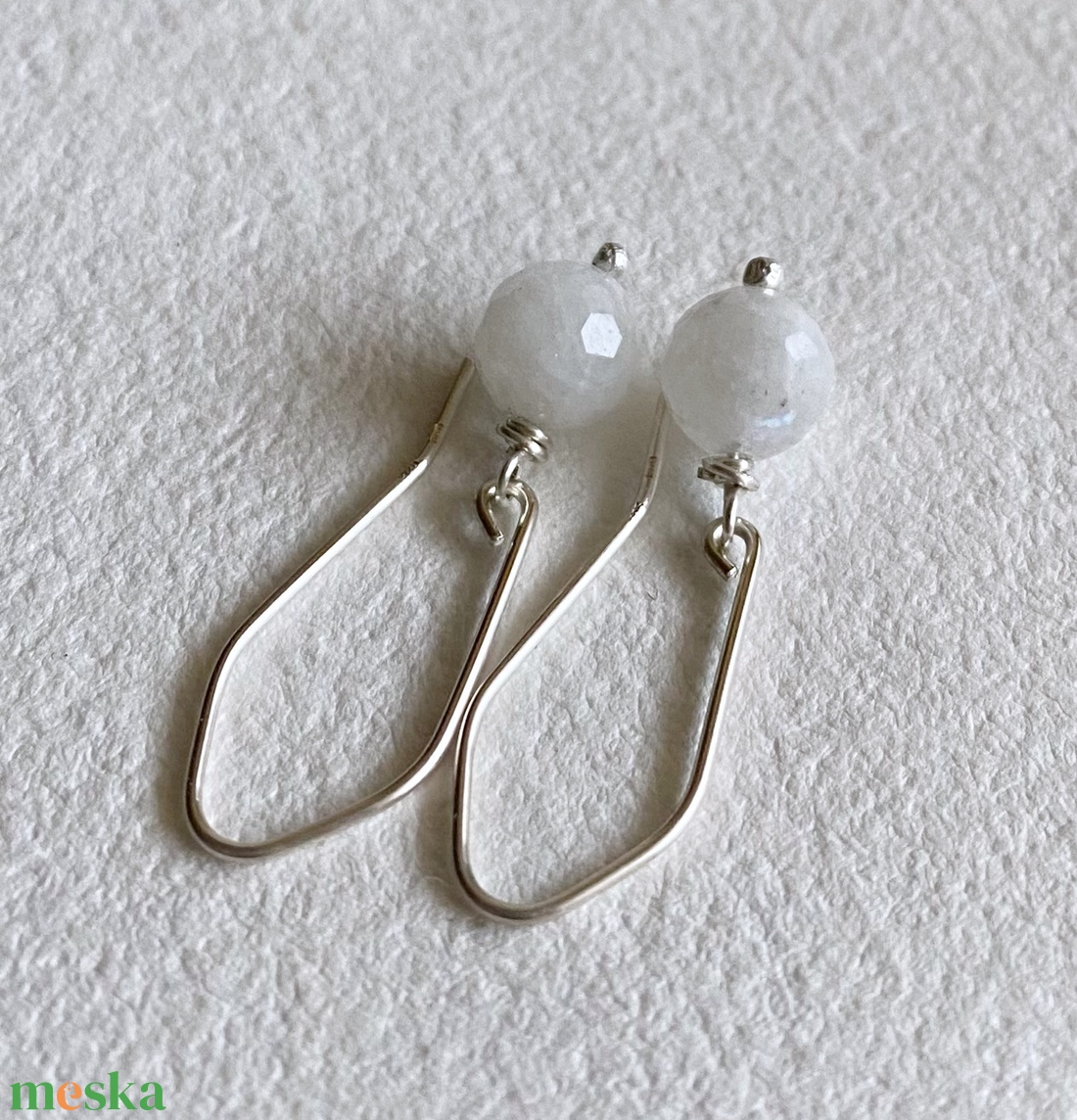 Holdkő ezüst fülbevaló - ékszer - fülbevaló - lógó fülbevaló - Meska.hu Holdkő ezüst fülbevaló - ékszer - fülbevaló - lógó fülbevaló - Meska.hu