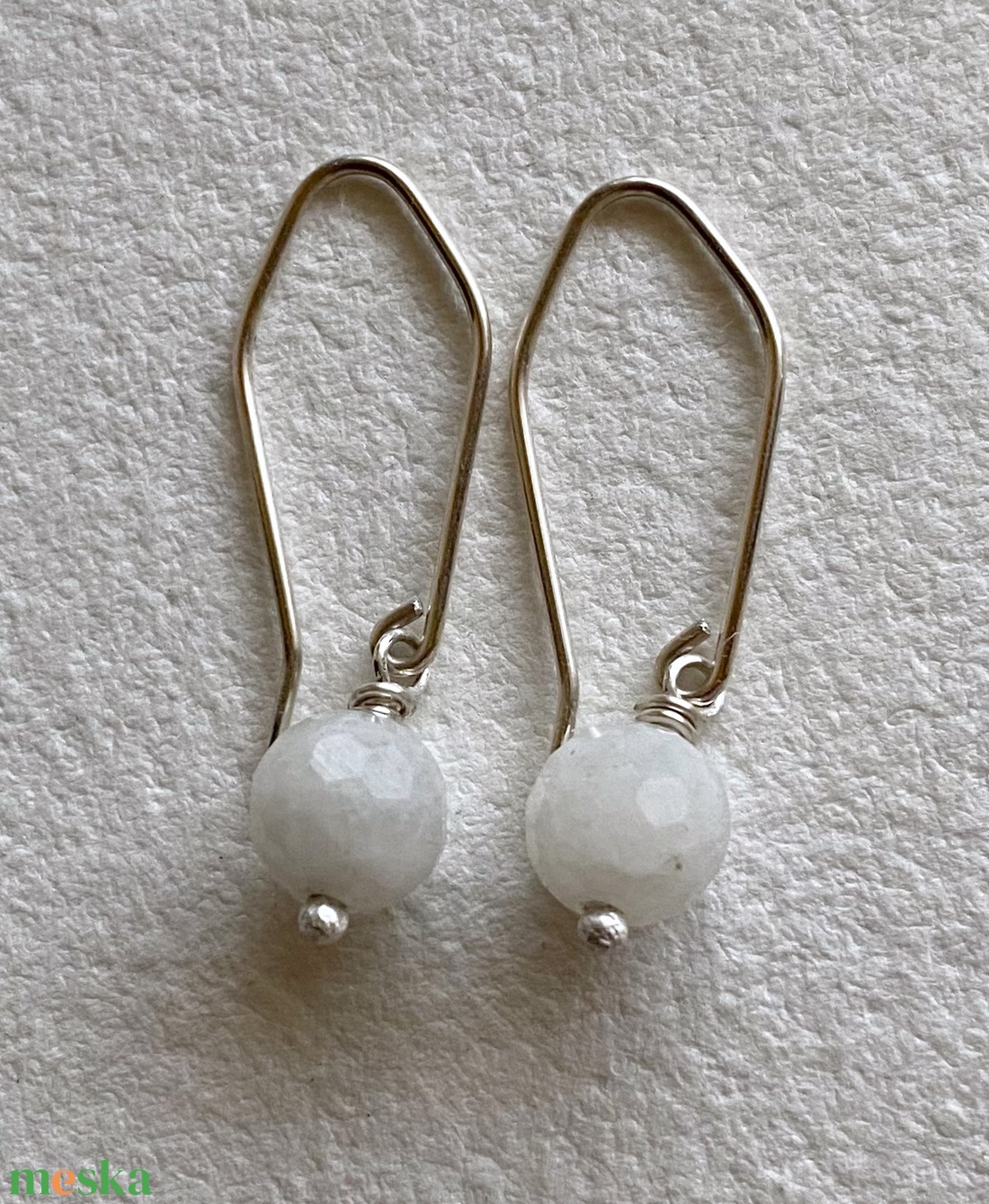 Holdkő ezüst fülbevaló - ékszer - fülbevaló - lógó fülbevaló - Meska.hu Holdkő ezüst fülbevaló - ékszer - fülbevaló - lógó fülbevaló - Meska.hu