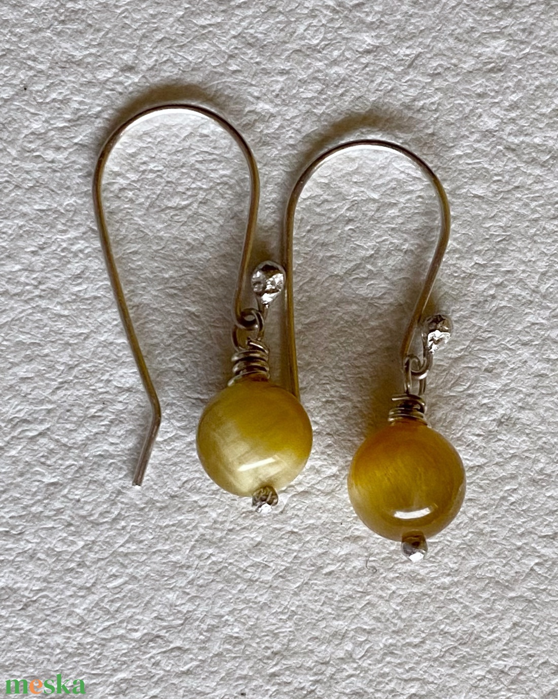 Tigrisszem - ezüst fülbevaló - ékszer - fülbevaló - lógó fülbevaló - Meska.hu